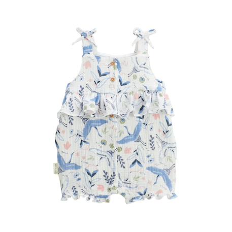 Barboteuse bébé + chapeau en gaze de coton tiana Ecru 3 - vertbaudet enfant 
