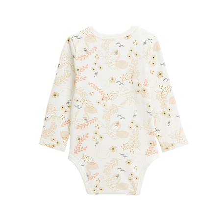Lot de 2 bodies bébé manches longues swan Ocre 4 - vertbaudet enfant 