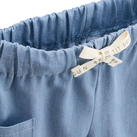 Short enfant en toile de coton kanha Bleu 4 - vertbaudet enfant 