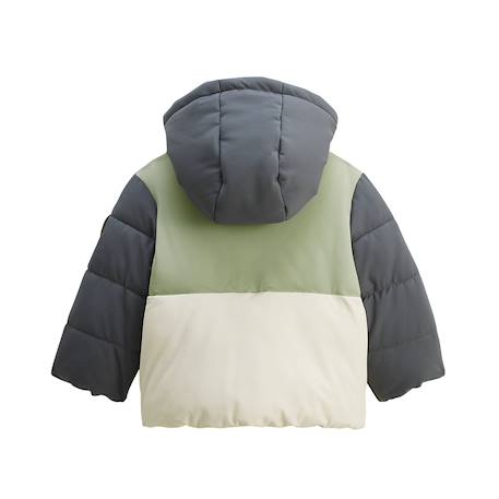 Doudoune enfant imperméable doublée polaire avec capuche boavista Kaki 5 - vertbaudet enfant 