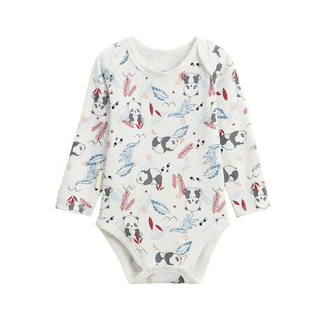 Lot de 2 bodies bébé manches longues tao Bleu 6 - vertbaudet enfant 