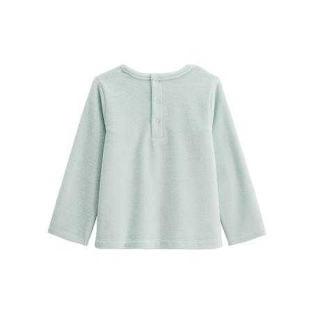Pyjama bébé 2 pièces en velours à pieds retroussables dina Bleu 3 - vertbaudet enfant 