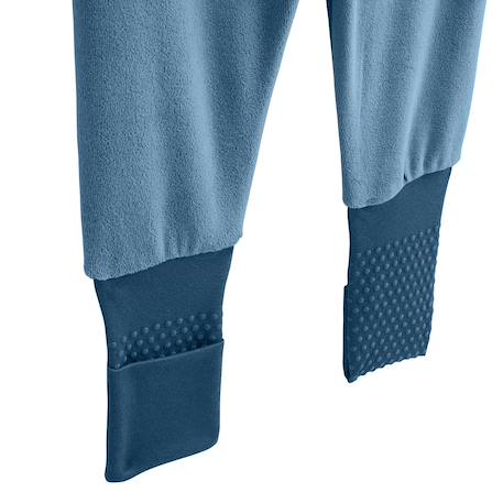 Pyjama enfant 2 pièces en velours avec pieds retroussables tao Bleu 4 - vertbaudet enfant 