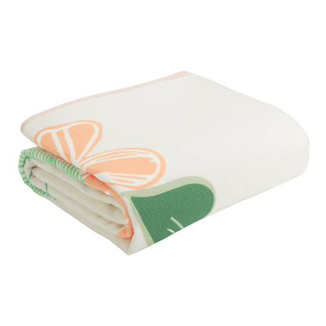 Serviette de bain bébé + pochette fleur Ecru 4 - vertbaudet enfant 