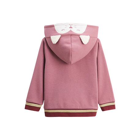 Sweat à capuche zippé bébé en molleton matcha Rose 3 - vertbaudet enfant 