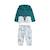 Ensemble bébé sweat-shirt à capuche et pantalon en molleton roméo Bleu 2 - vertbaudet enfant 