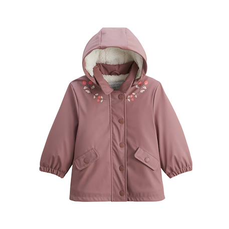 Manteau enfant imperméable doublé sherpa sora Rose 2 - vertbaudet enfant 
