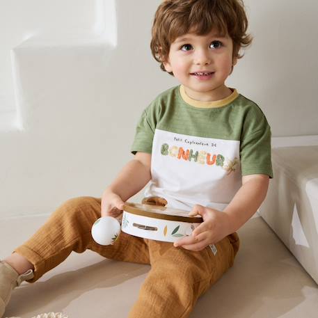 Ensemble enfant t-shirt et pantalon en gaze de coton gabin Camel 6 - vertbaudet enfant 