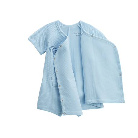 Barboteuse bébé + foulard zeste d'amour Bleu 4 - vertbaudet enfant 