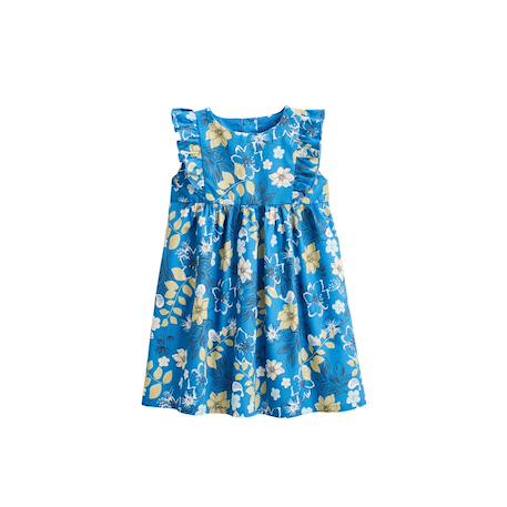 Robe bébé en popeline flora Bleu 2 - vertbaudet enfant 