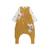 Turbulette d'hiver en velours avec pieds retroussables et manches amovibles charlie Ocre 2 - vertbaudet enfant 