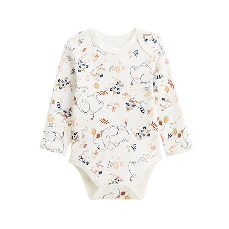 Lot de 2 bodies bébé manches longues cirque d'automne Bleu 5 - vertbaudet enfant 