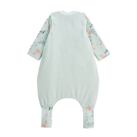 Turbulette tog2 en velours avec pieds retroussables et manches amovibles dina Bleu 3 - vertbaudet enfant 