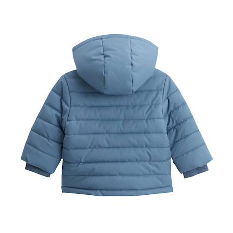 Doudoune enfant imperméable doublée polaire avec capuche tao Bleu 3 - vertbaudet enfant 