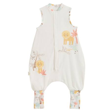 Turbulette tog 0,5 en gaze de coton avec pieds retroussables auguste Ecru 2 - vertbaudet enfant 
