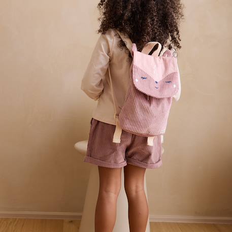 Sac à dos enfant en velours côtelé mona Rose 6 - vertbaudet enfant 