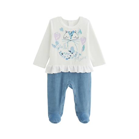 Pyjama bébé en velours polarmoon Bleu 2 - vertbaudet enfant 