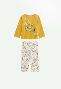 Bébé-Pyjama, surpyjama-Pyjama enfant 2 pièces en velours petit loup