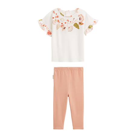 Ensemble enfant t-shirt et legging mindanao Rose 2 - vertbaudet enfant 