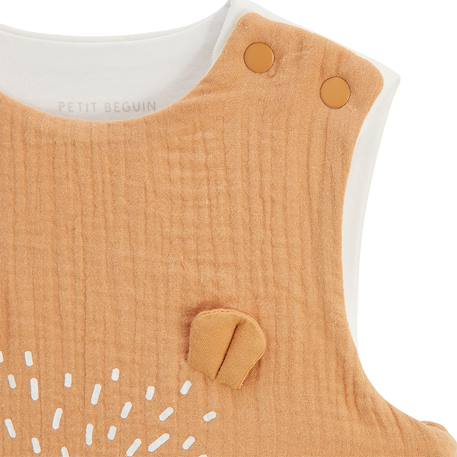 Turbulette été en gaze de coton avec pieds retroussables baroudeur Ecru 4 - vertbaudet enfant 
