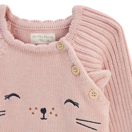 Ensemble bébé pull et legging en tricot swan Rose 3 - vertbaudet enfant 