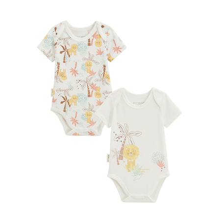 Lot de 2 bodies bébé manches courtes auguste Jaune 2 - vertbaudet enfant 