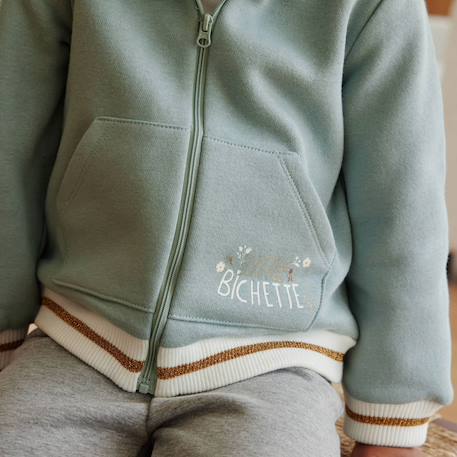 Sweat à capuche zippé bébé en molleton alma Bleu 5 - vertbaudet enfant 