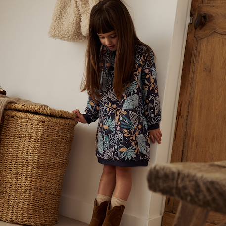Robe enfant en molleton holamuchacha Bleu 5 - vertbaudet enfant 