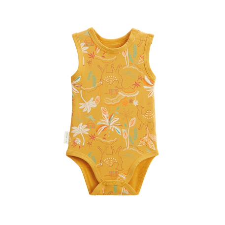 Lot de 2 bodies bébé sans manches liwa Jaune 6 - vertbaudet enfant 