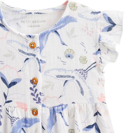 Blouse bébé en gaze de coton tiana Ecru 4 - vertbaudet enfant 