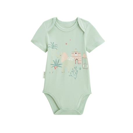 Lot de 2 bodies bébé manches courtes arya Vert 5 - vertbaudet enfant 