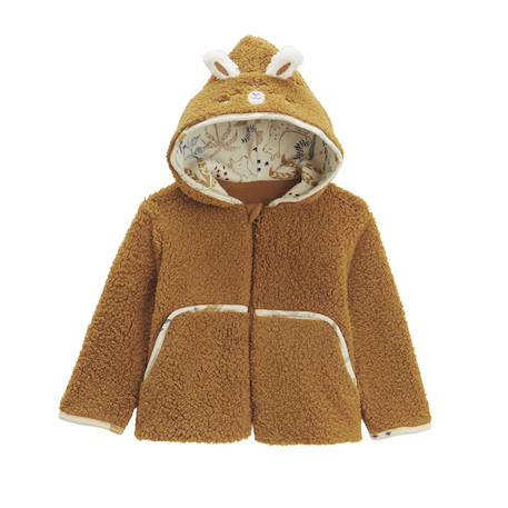 Ensemble bébé veste et pantalon en sherpa lamascotte Camel 6 - vertbaudet enfant 