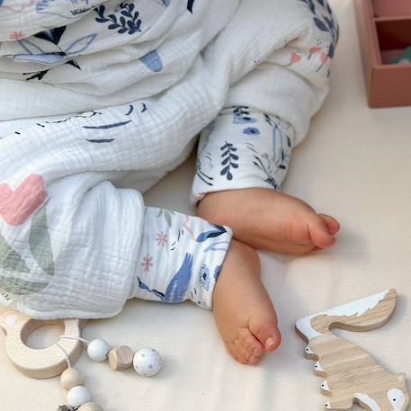 Turbulette tog2 en gaze de coton avec pieds retroussables tiana Ecru 6 - vertbaudet enfant 