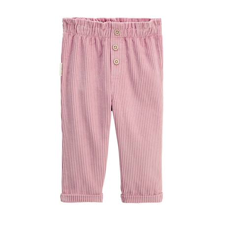 Pantalon bébé en velours côtelé céleste Rose 2 - vertbaudet enfant 