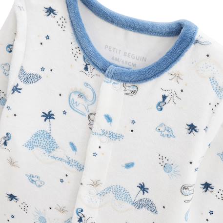 Pyjama bébé en velours dune valley Ecru 4 - vertbaudet enfant 