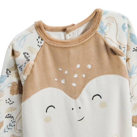 Pyjama bébé en velours nino Ecru 5 - vertbaudet enfant 