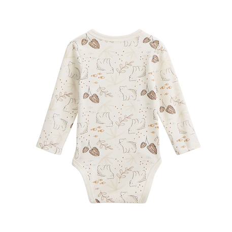 Lot de 2 bodies bébé manches longues ouverture croisée câlins Ecru 5 - vertbaudet enfant 