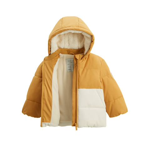 Doudoune enfant imperméable doublée polaire avec capuche charly Camel 4 - vertbaudet enfant 