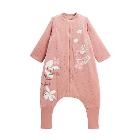 Turbulette d'hiver en velours avec pieds retroussables et manches amovibles bébé rosa Rose 2 - vertbaudet enfant 