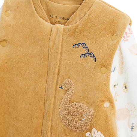 Turbulette tog2 en velours avec pieds retroussables et manches amovibles swan Ocre 4 - vertbaudet enfant 