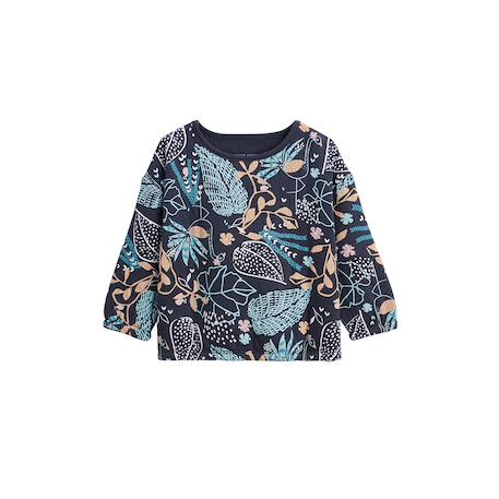 Sweat-shirt enfant en molleton holamuchacha Bleu 2 - vertbaudet enfant 