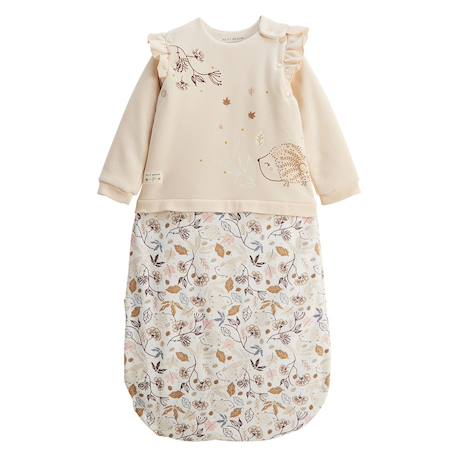 Gigoteuse d'hiver en velours avec manches amovibles chincha Ecru 2 - vertbaudet enfant 