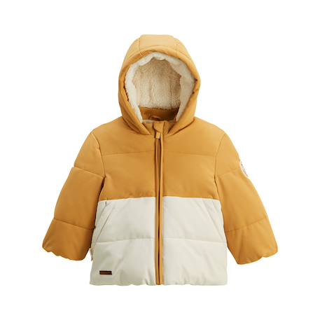 Doudoune enfant imperméable doublée polaire avec capuche charly Camel 2 - vertbaudet enfant 