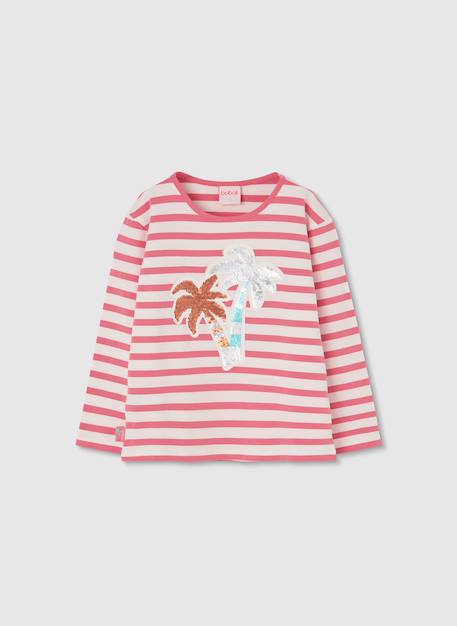 Fille-T-shirt en coton à rayures pour fille