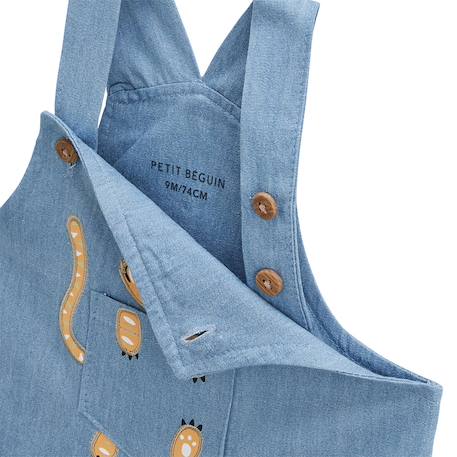 Salopette bébé en toile de coton kanha Bleu 4 - vertbaudet enfant 