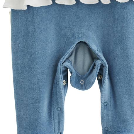 Pyjama bébé en velours polarmoon Bleu 5 - vertbaudet enfant 