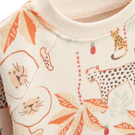 Ensemble enfant sweat et pantalon en gaze de coton tango Marron 4 - vertbaudet enfant 