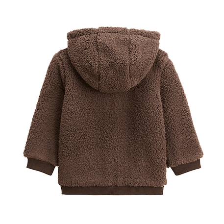 Veste bébé en sherpa avec capuche cracotte Marron 3 - vertbaudet enfant 
