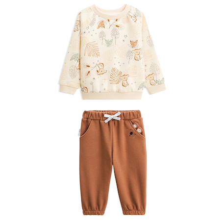 Ensemble enfant sweat et pantalon en molleton constellation Camel 2 - vertbaudet enfant 
