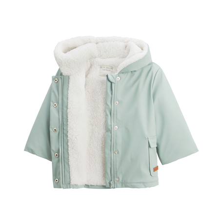 Manteau enfant imperméable doublé sherpa holamuchacha Vert 4 - vertbaudet enfant 